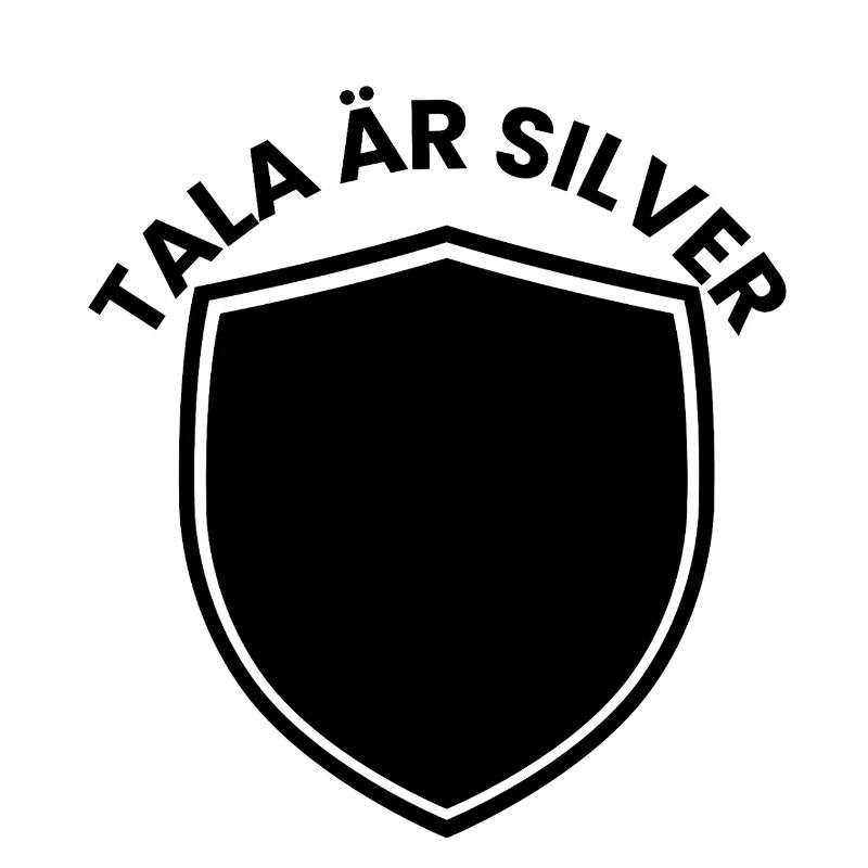 Silberner Schild mit Jahresthema
