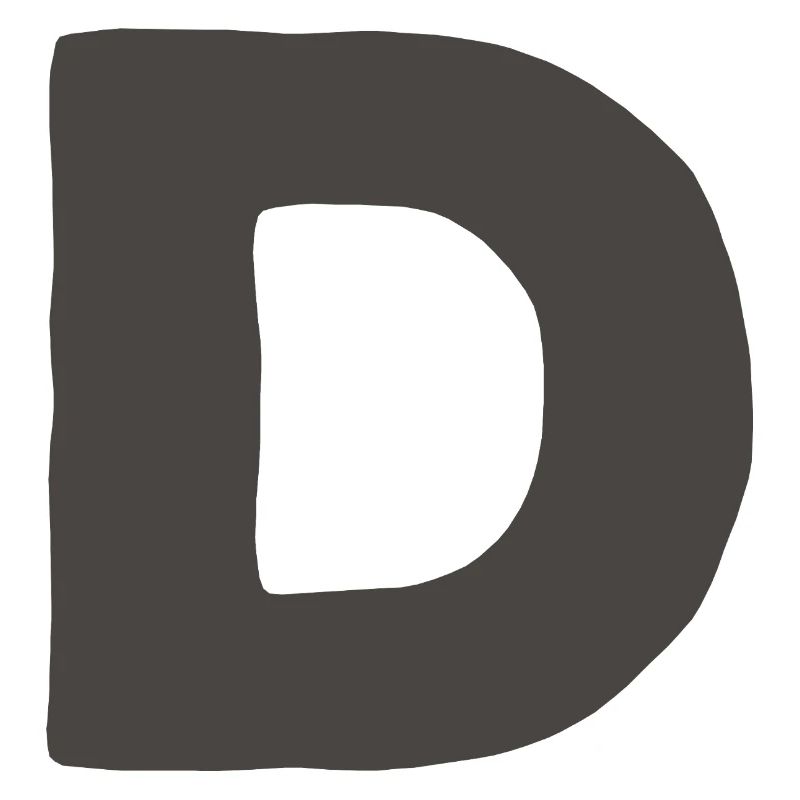 Minimal Letter D Bold Monogram Typography