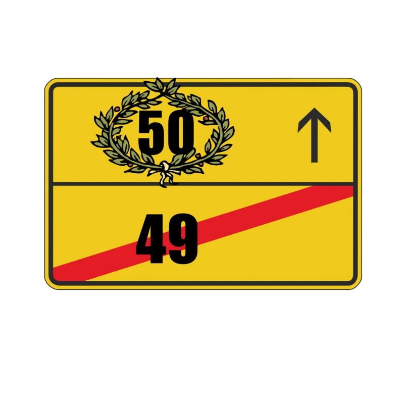 Ortsschild 50. Geburtstag Geschenk