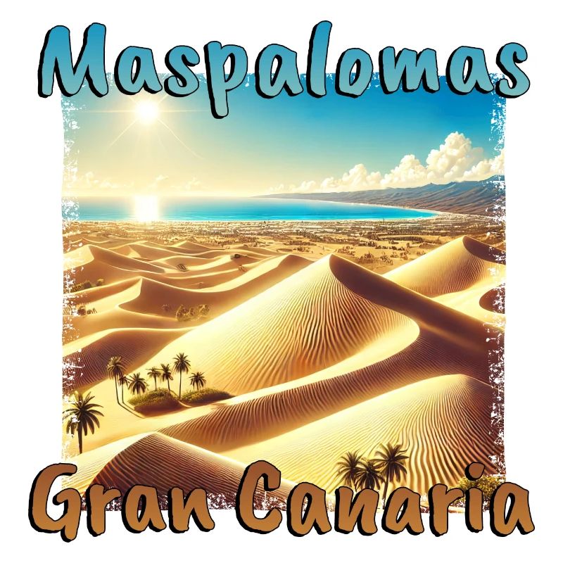 Maspalomas Dunes Beach Sunset Grunge