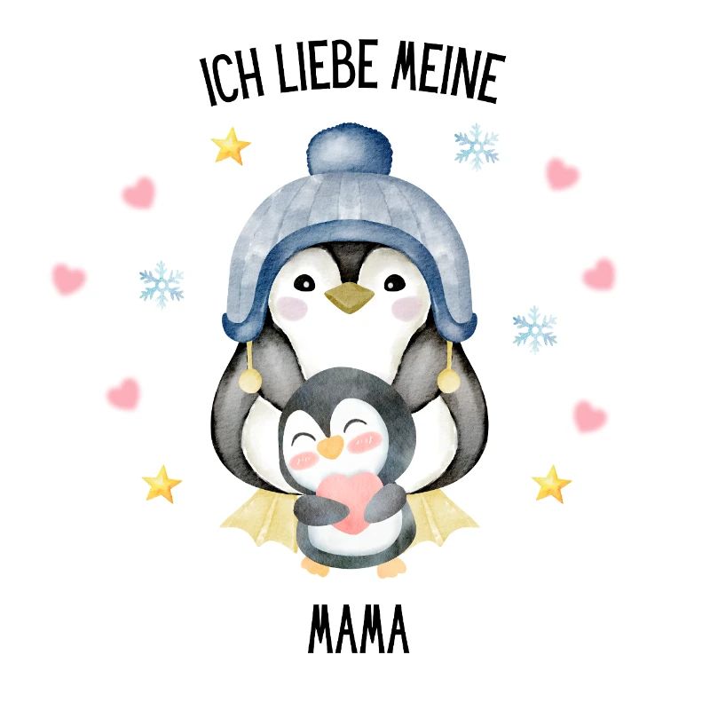 Ich liebe meine Mama Pinguin