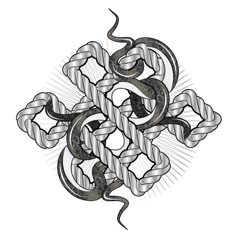Snake knot in silver look – mystical & noble