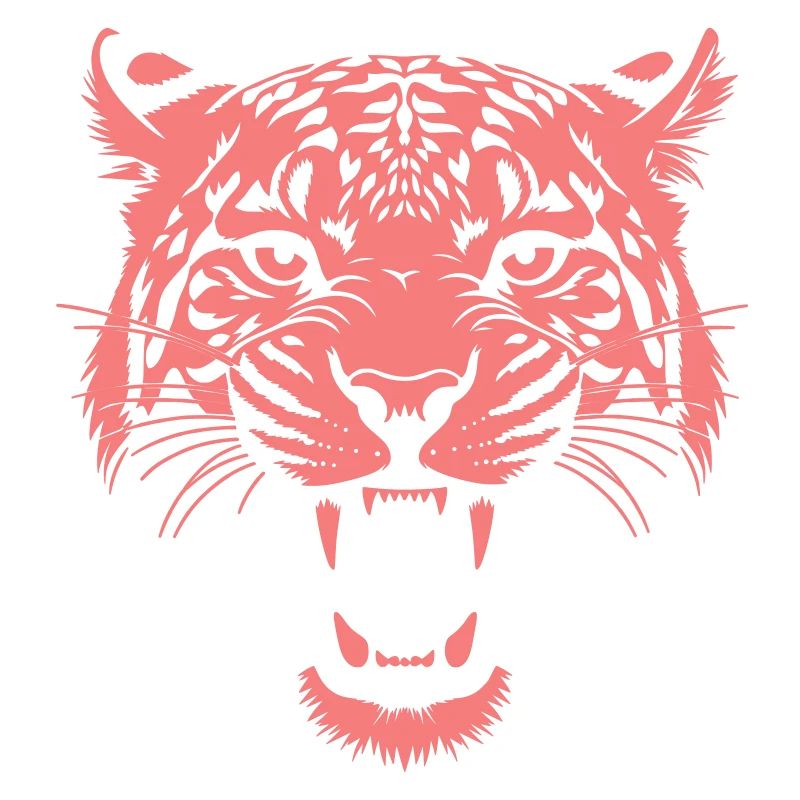 Neon Tiger Head Pink