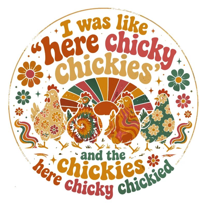 Hennenhumor Retro Groovy Farmer Geschenk