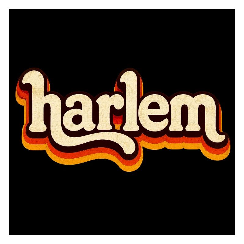 Logo rétro de Harlem années 70