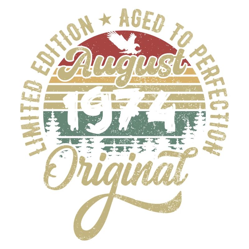 August 1974 Birthday Gift August 1974 August