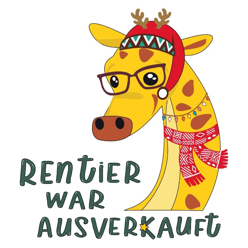 Giraffe mit Brille: Rentier
