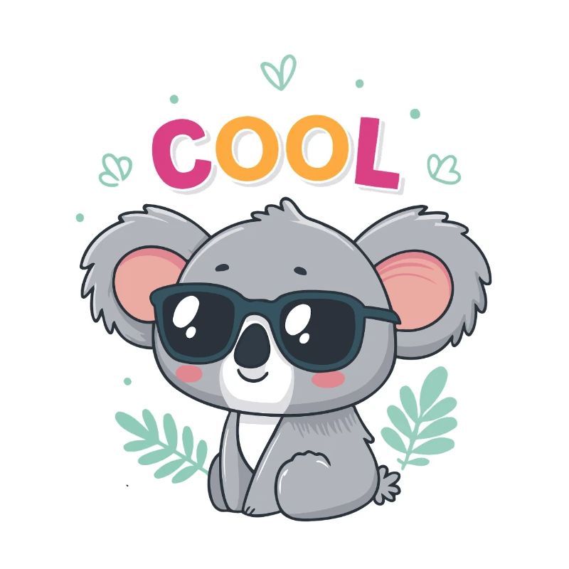 Koala Cool in glasses and pastel