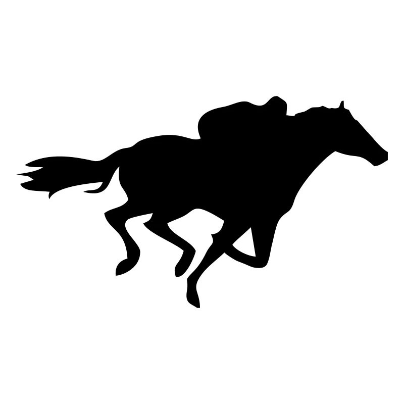 Cheval de course cheval galopant avec le cavalier