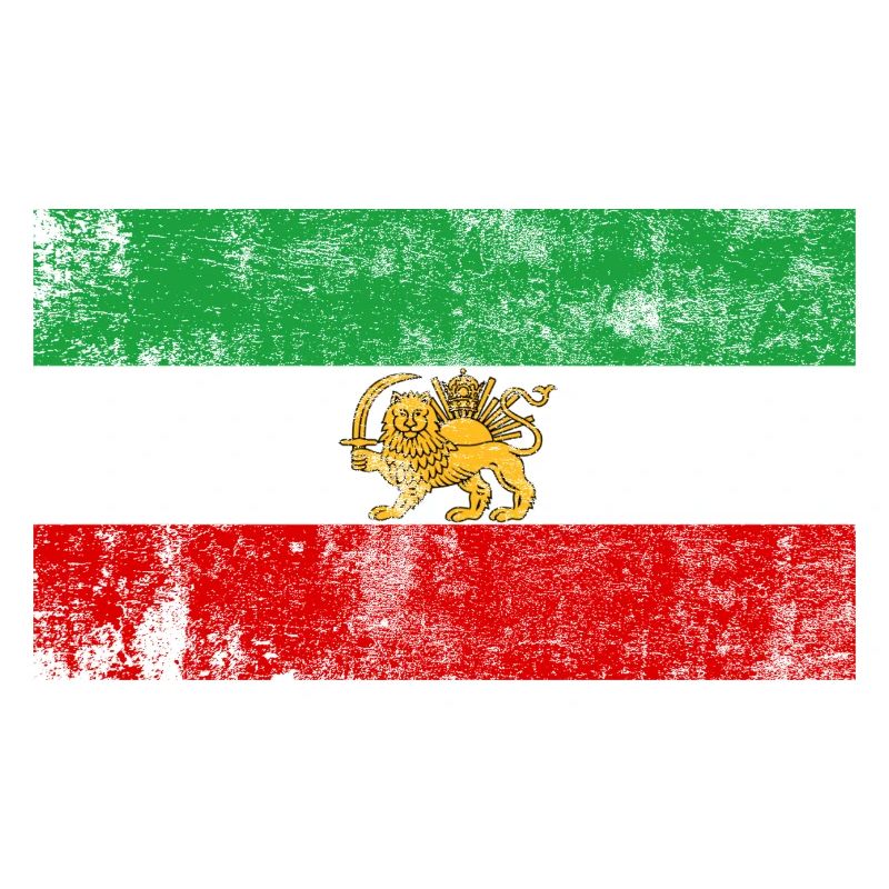 Iran Old Flag Grunge Retro VIntage