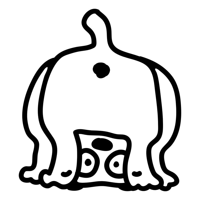 Hund von hinten - Line
