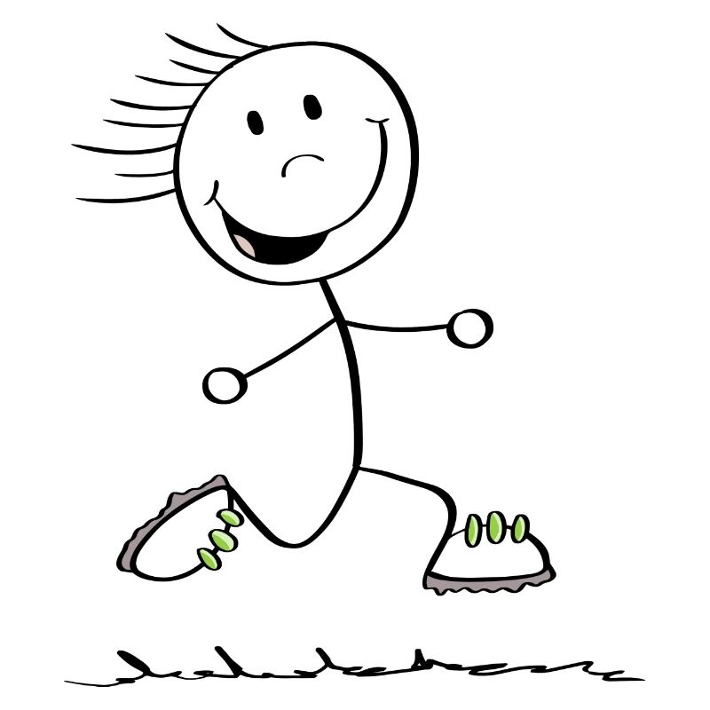 Figure de bâton de course - coureur - jogging