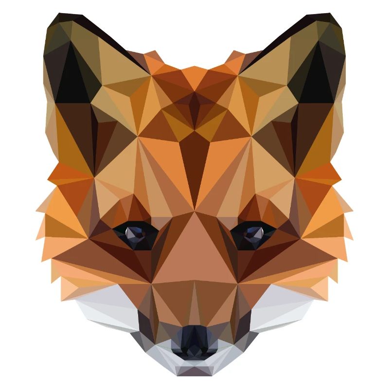 Fuchs Geometrisch – Polygon Art