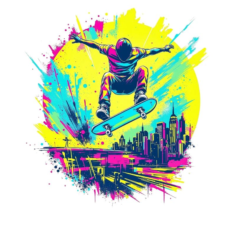 Neon Skater – Ride or Die Graffiti Style