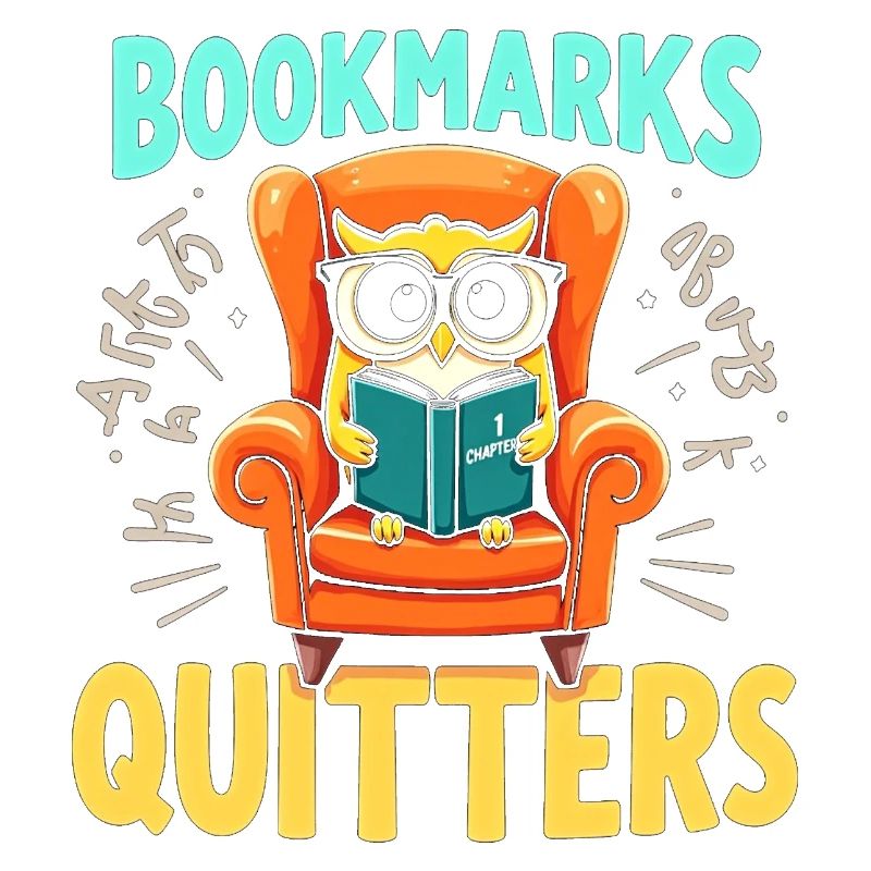 Eule Leser im Sessel Lesezeichen