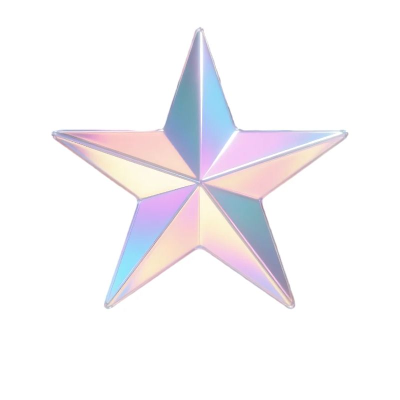 Étoile irisée pastel
