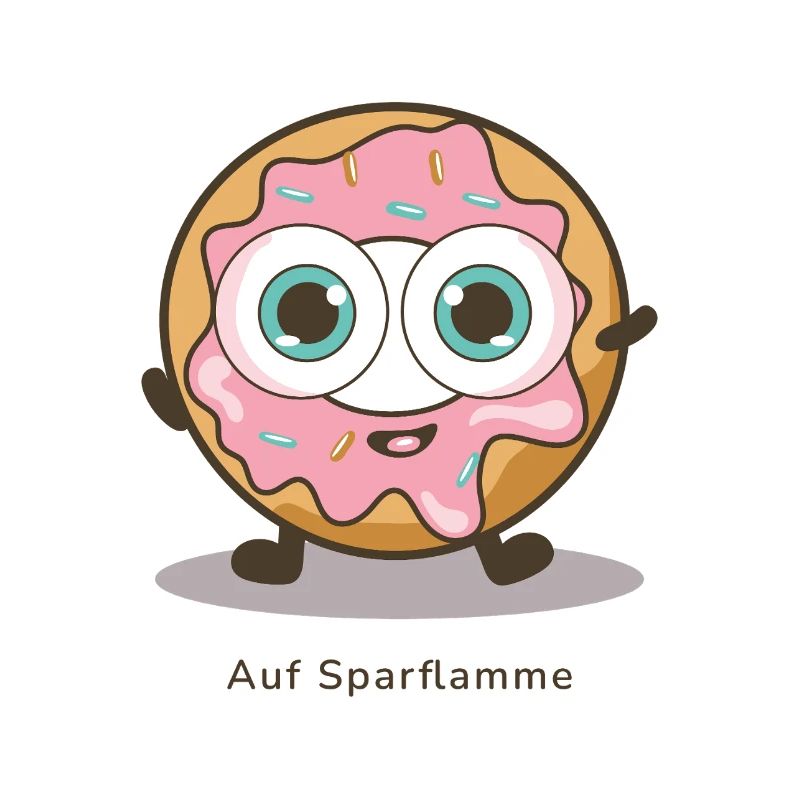 On the back burner – Funny donut in energy-saving mode