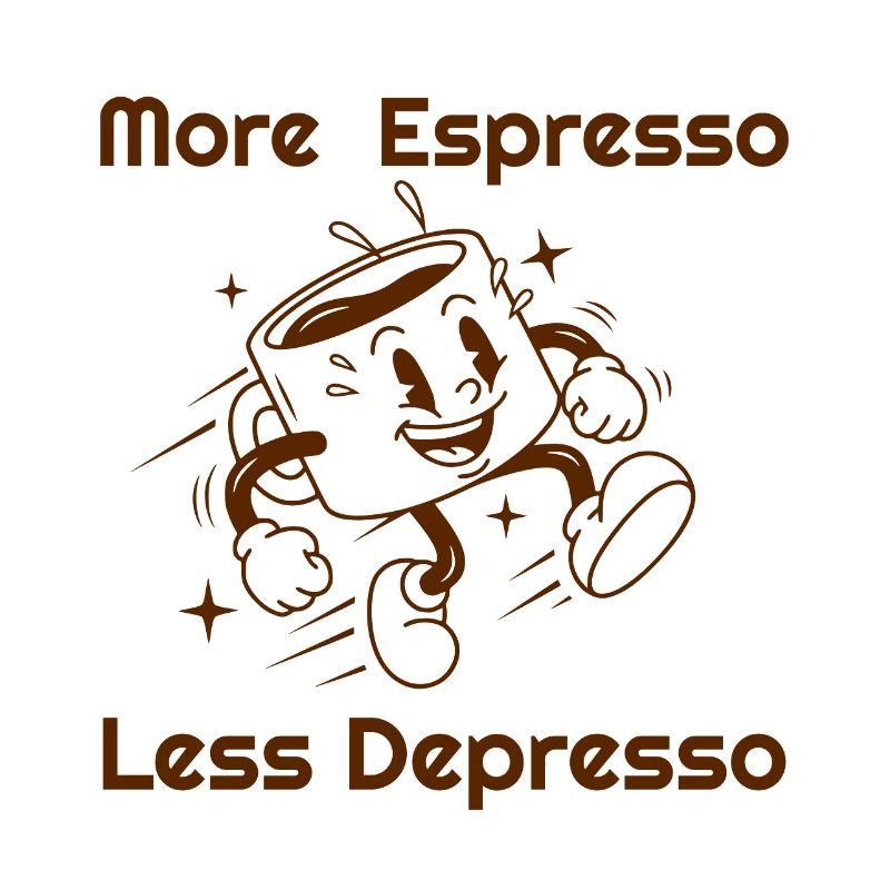 Plus d’espresso, moins de dépression, café drôle