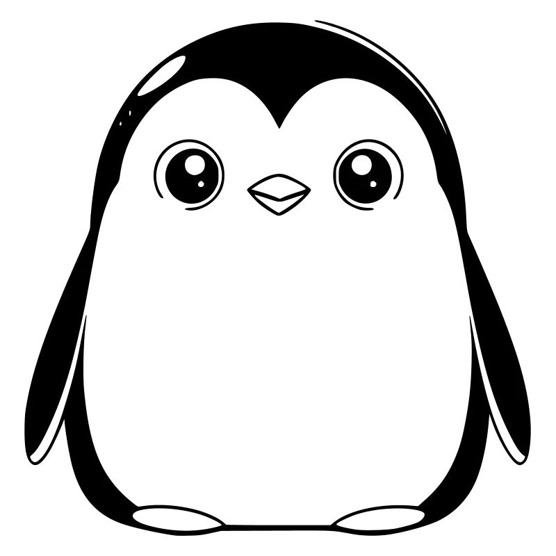 Cute penguin as vector illustration
