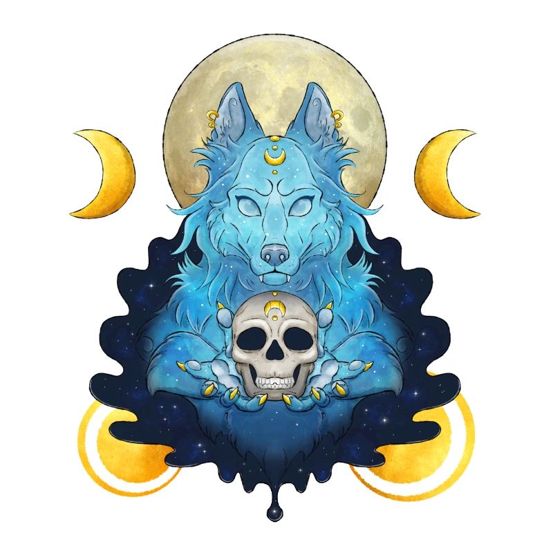 Blue Ink Spirits - Mondhexe und Schädelwolf