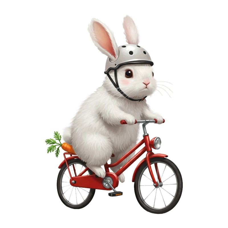 Lapin sur le vélo