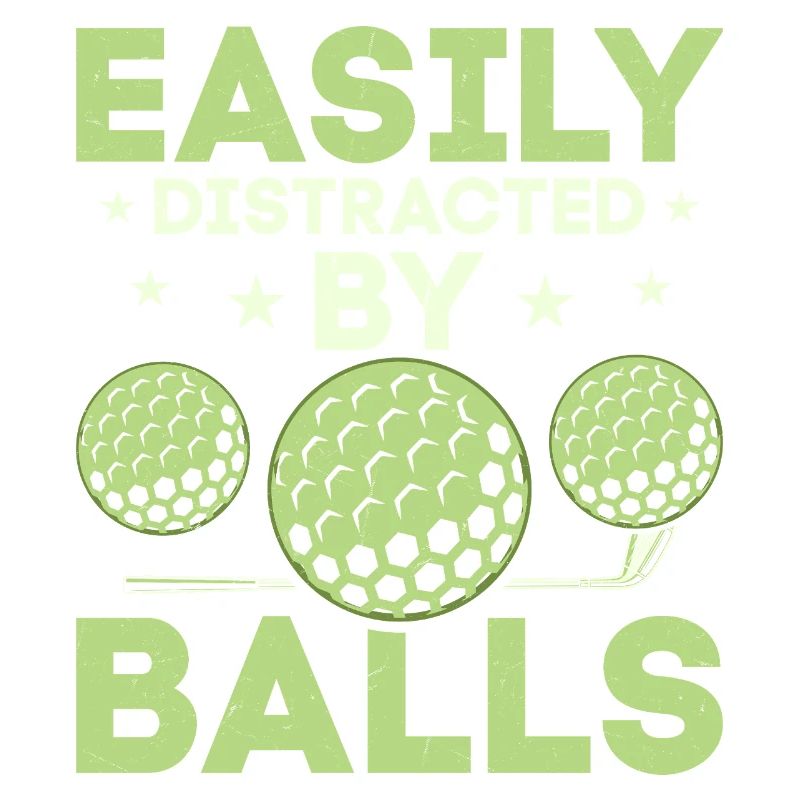 Facilement distrait par les balles Golfer Golf