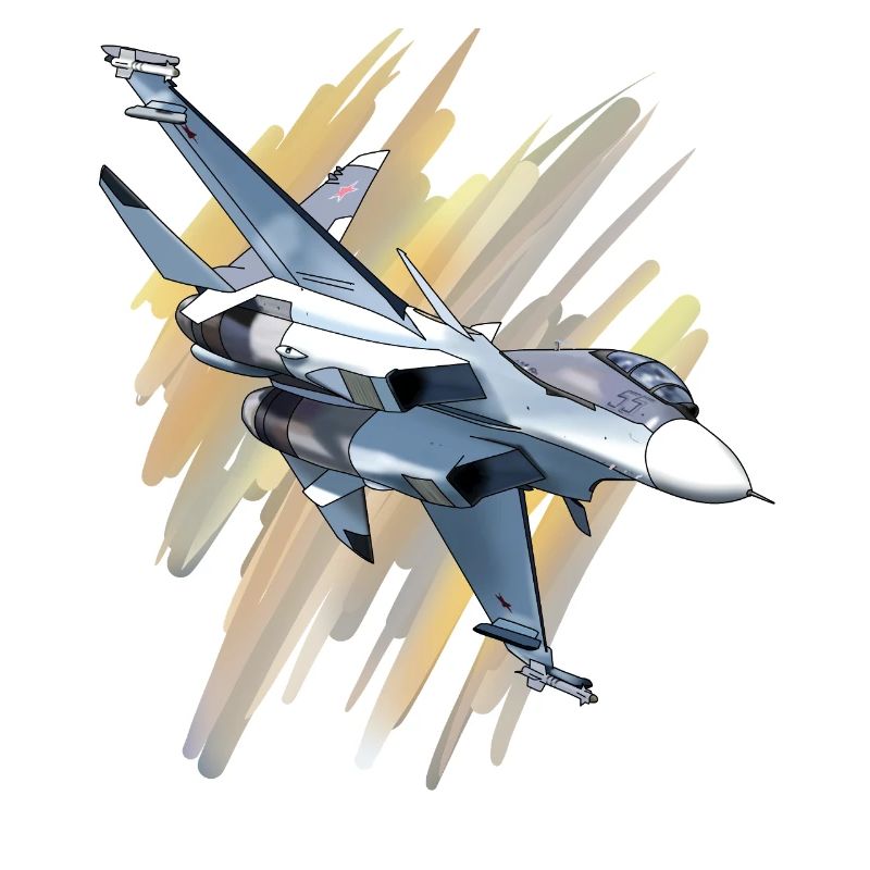 Fighter jet in dynamic design