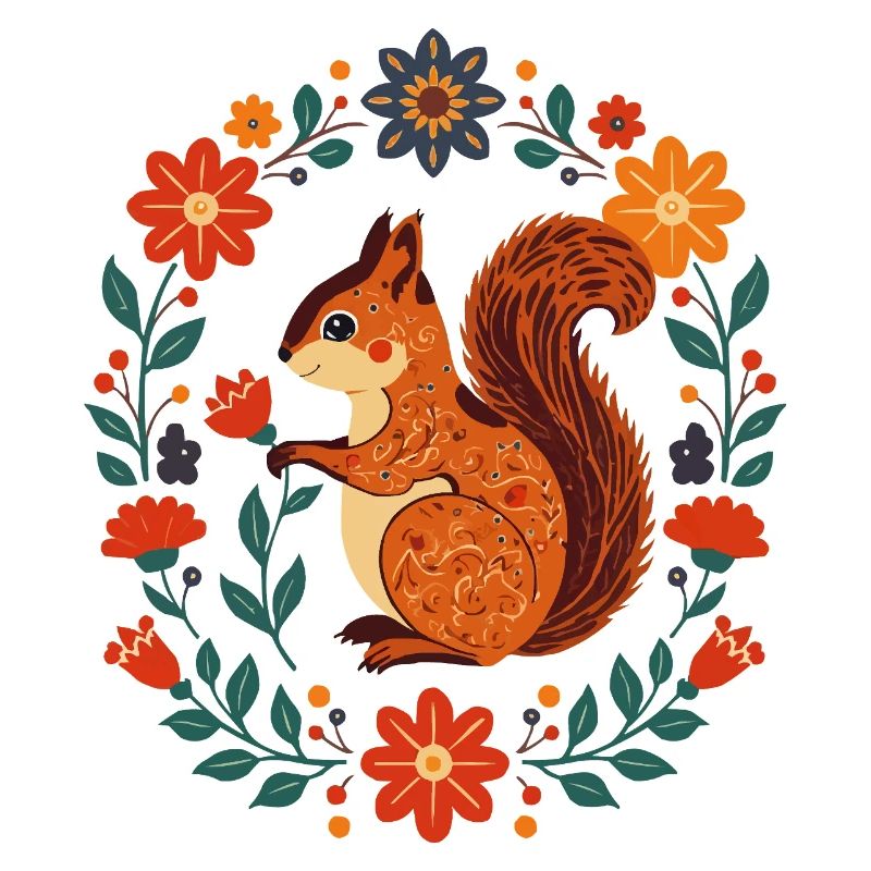 Blumenkranz-Eichhörnchen