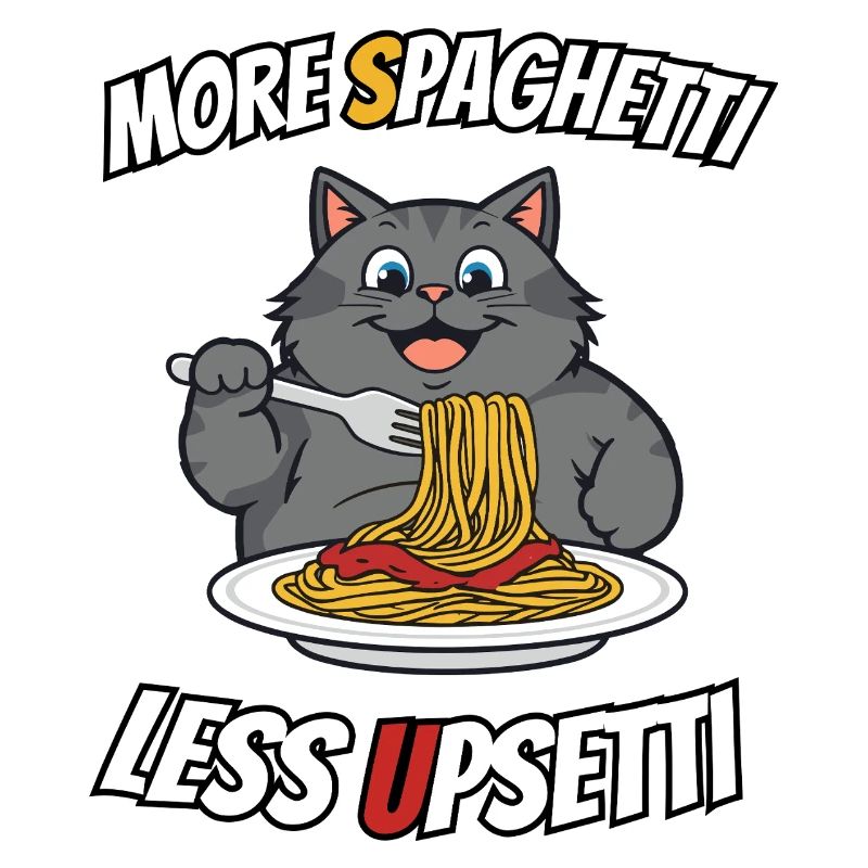 Fat Cat Eats Spaghetti More Spaghetti Less Ups