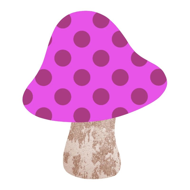 Mushroom Dots Pattern Dots Pink Nursery Happiness