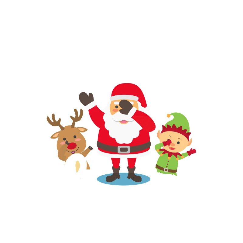 Dab Weihnachtsmann Rudolph Rentier Elf Geschenk