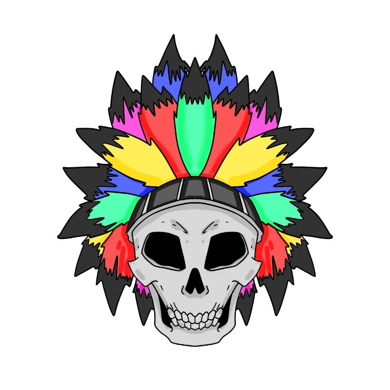 Rainbow skull LGBT