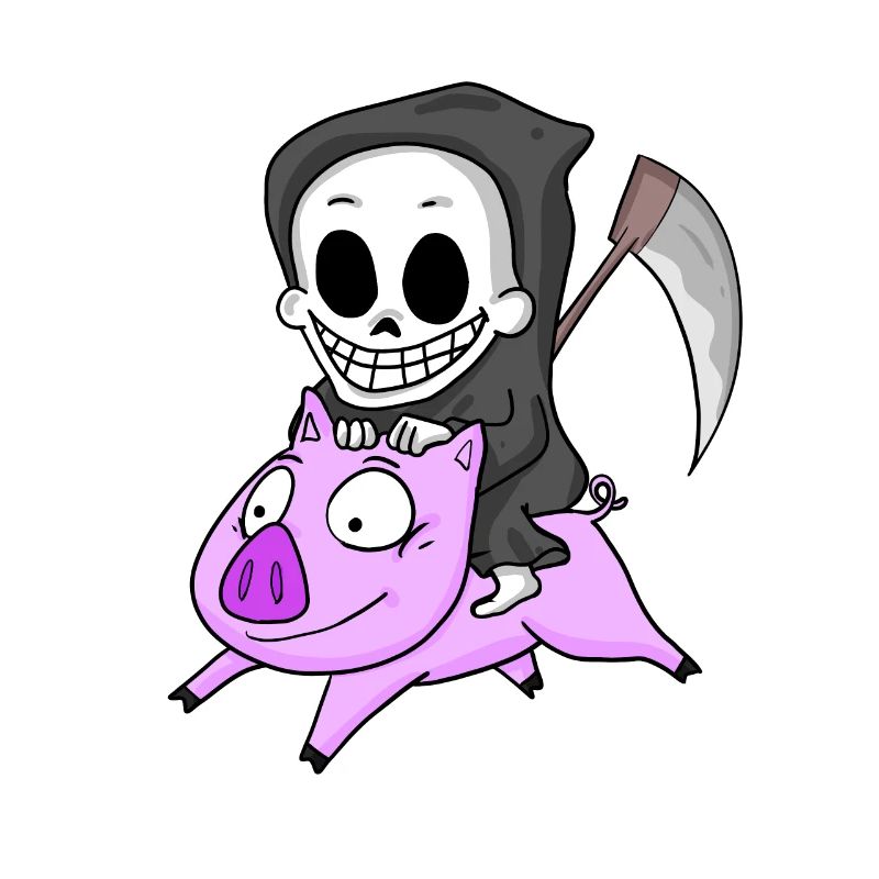 Grim Reaper and Pig