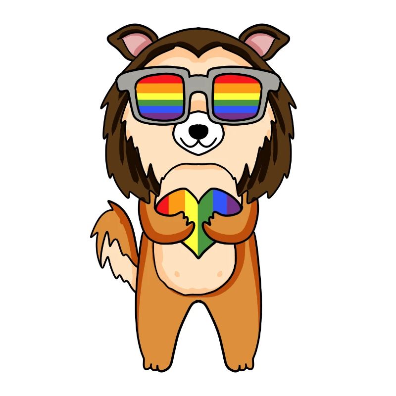 LGBT Hund Schäferhund Regenbogen