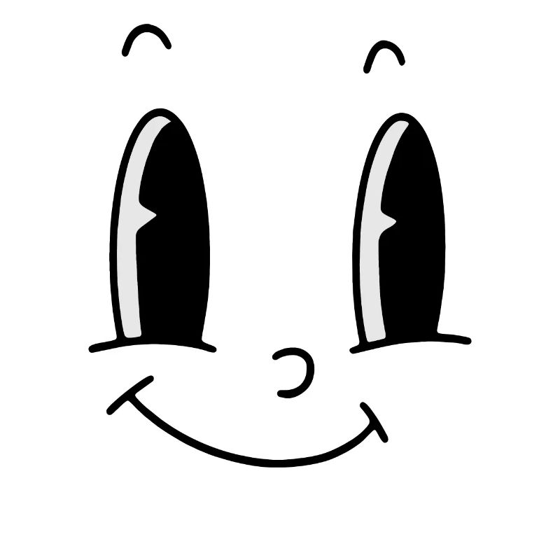 Drôle de visage Grands yeux
