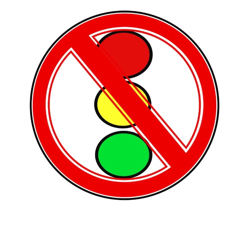 Panneau d’interdiction des feux de circulation