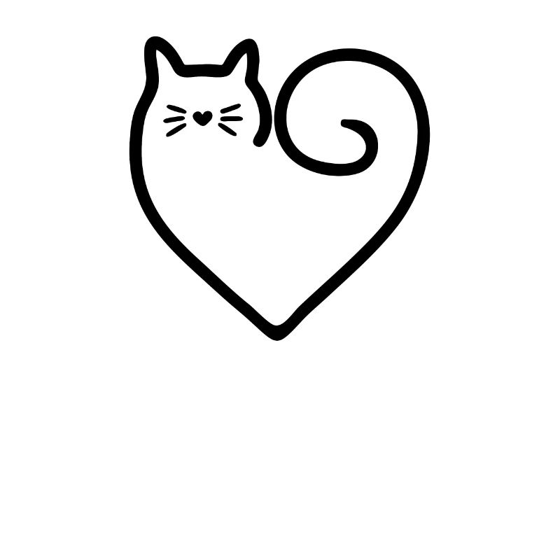 Herz-Form-Katze mit Liebe