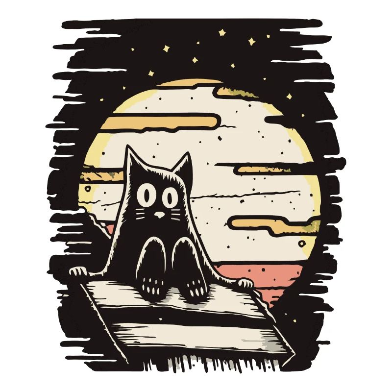eine Katze sitzt auf dem Dach