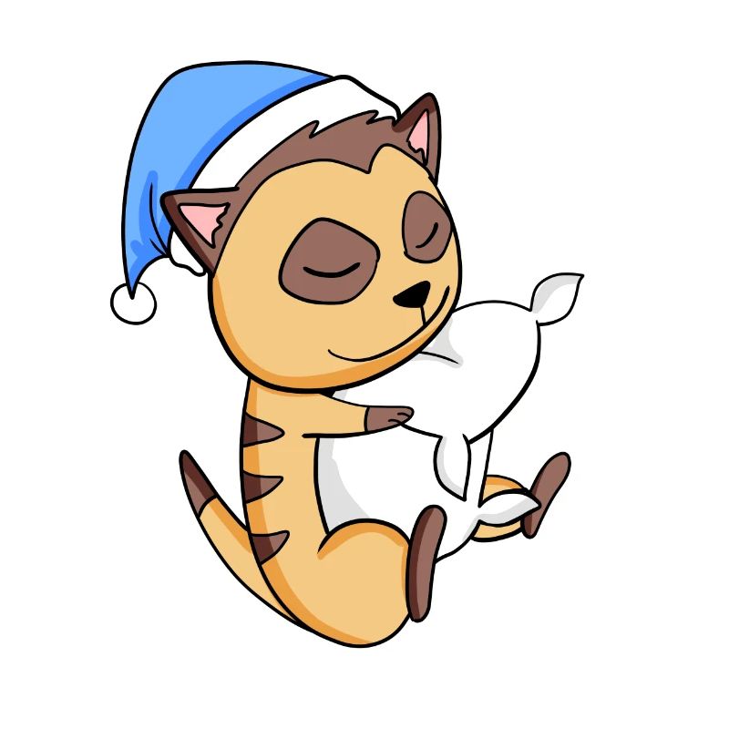 Suricate avec oreiller et bonnet somnolent