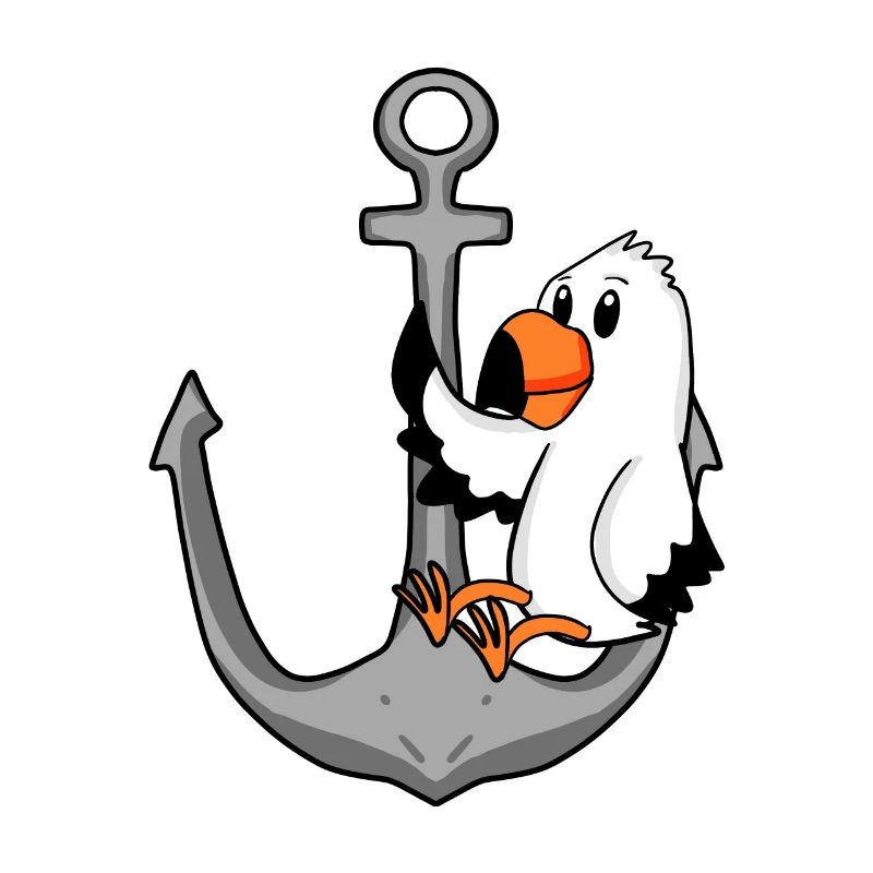 Anker Möwe Motiv