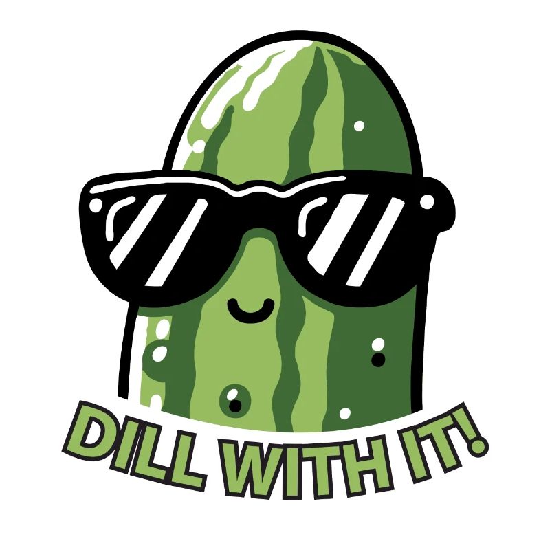 Dill mit lustiger Gurkengurke