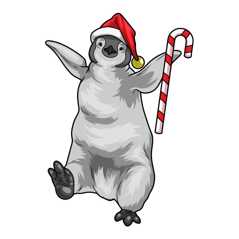 Pingouin Canne de Noël