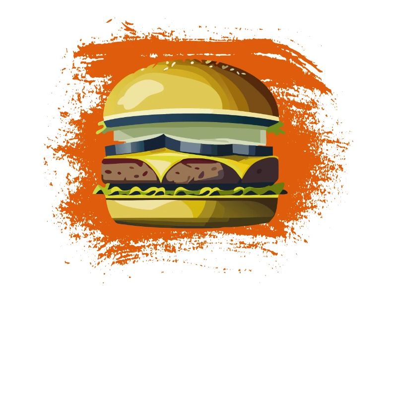 Imprimé de dessin animé hamburger ludique