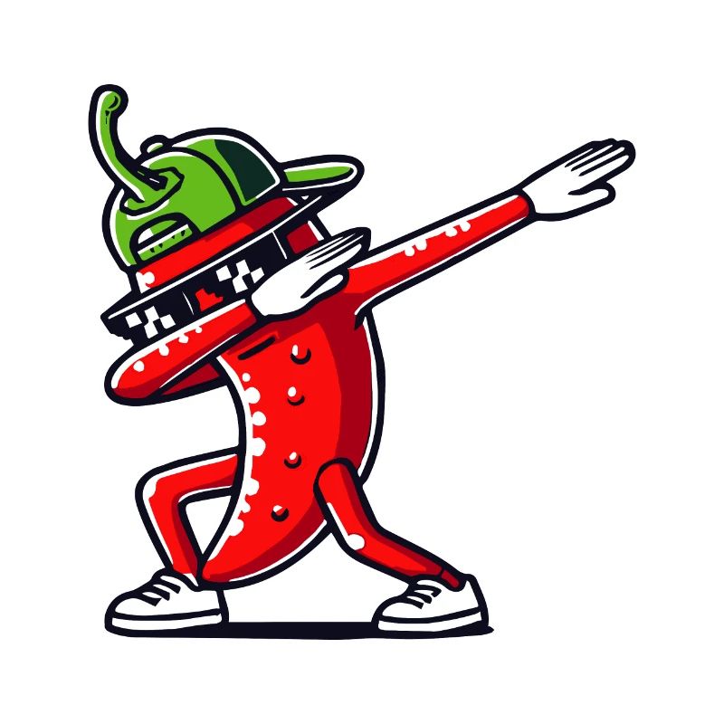 Cool Dabbing Hot Chili Pepper