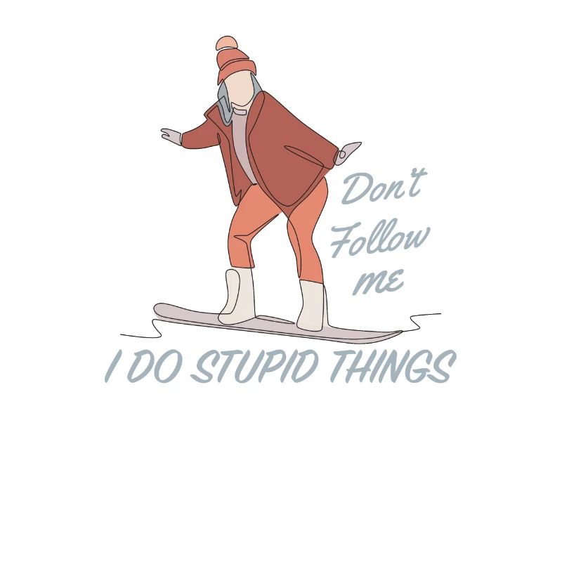 Funny Snowboarding Beginner Warning Design Funny