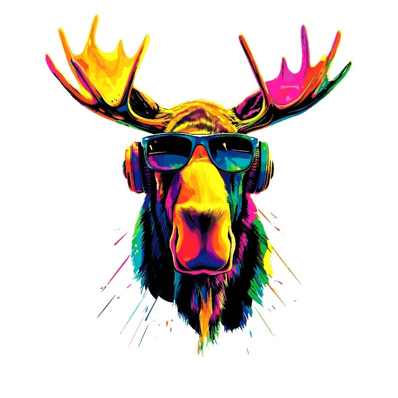 Elch Moose Elchbulle Geweih Hirsch Wilde Elche