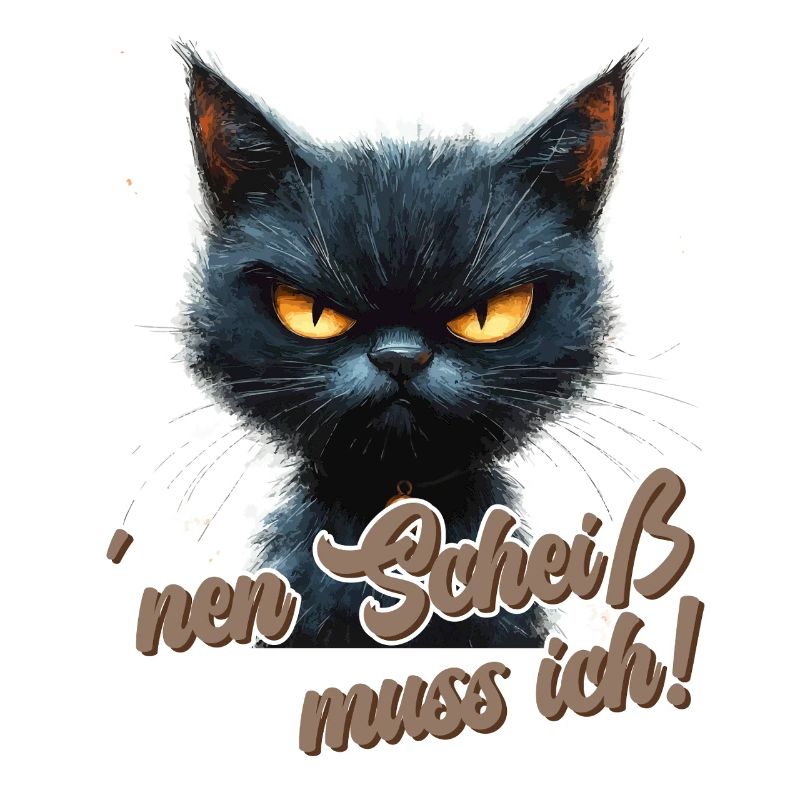 Witzige Katze mit Spruch