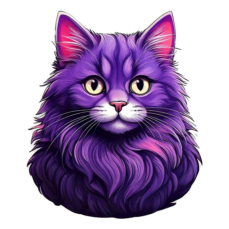 Chat Design Moderne Violet