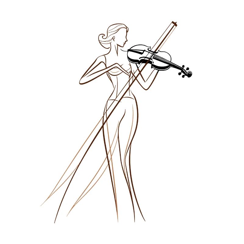 Dessin de violoniste