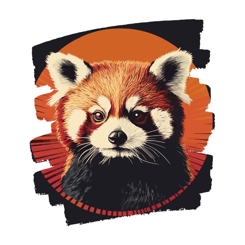 Panda roux rétro
